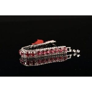 Jewelry - 12 CTW Pink Zircon White CZ Tennis Bracelet Silver Jewelry - 12 CTW Pink Zircon White CZ Tennis Bracelet Silver